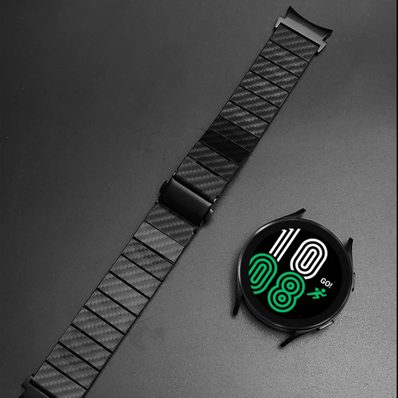 Carbon Fiber Watchband For Samsung Galaxy Watch 4 Classic 42mm 46mm Fine Strap Lightweight Correa For Galaxy Watch 4 40mm 44mm