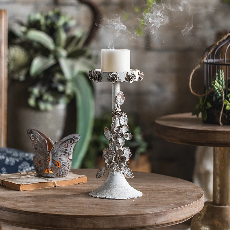 

Vintage Metal Candle Holders Table Living Room Design Candle Holders Parti Luxury Chandelier Bougeoir Decoration Accessories
