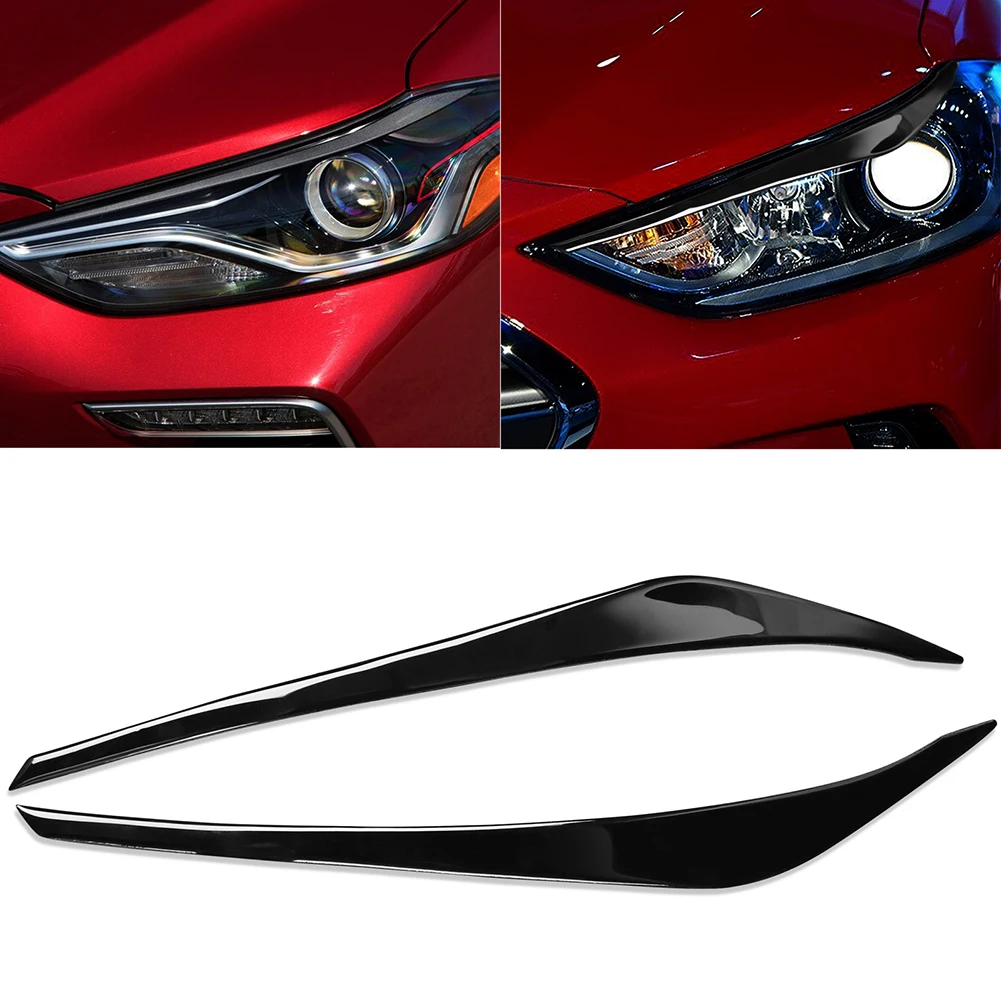 Для Hyundai Elantra накладки на брови фар автомобиля от 2016 до 2018 года с прочным дизайном