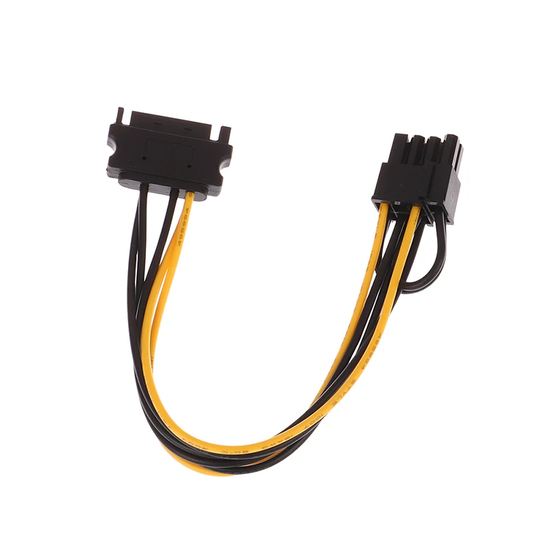 1 шт. 15-контактный разъем SATA папа на 8-контактный (6 + 2) кабель питания PCI-E 20 см