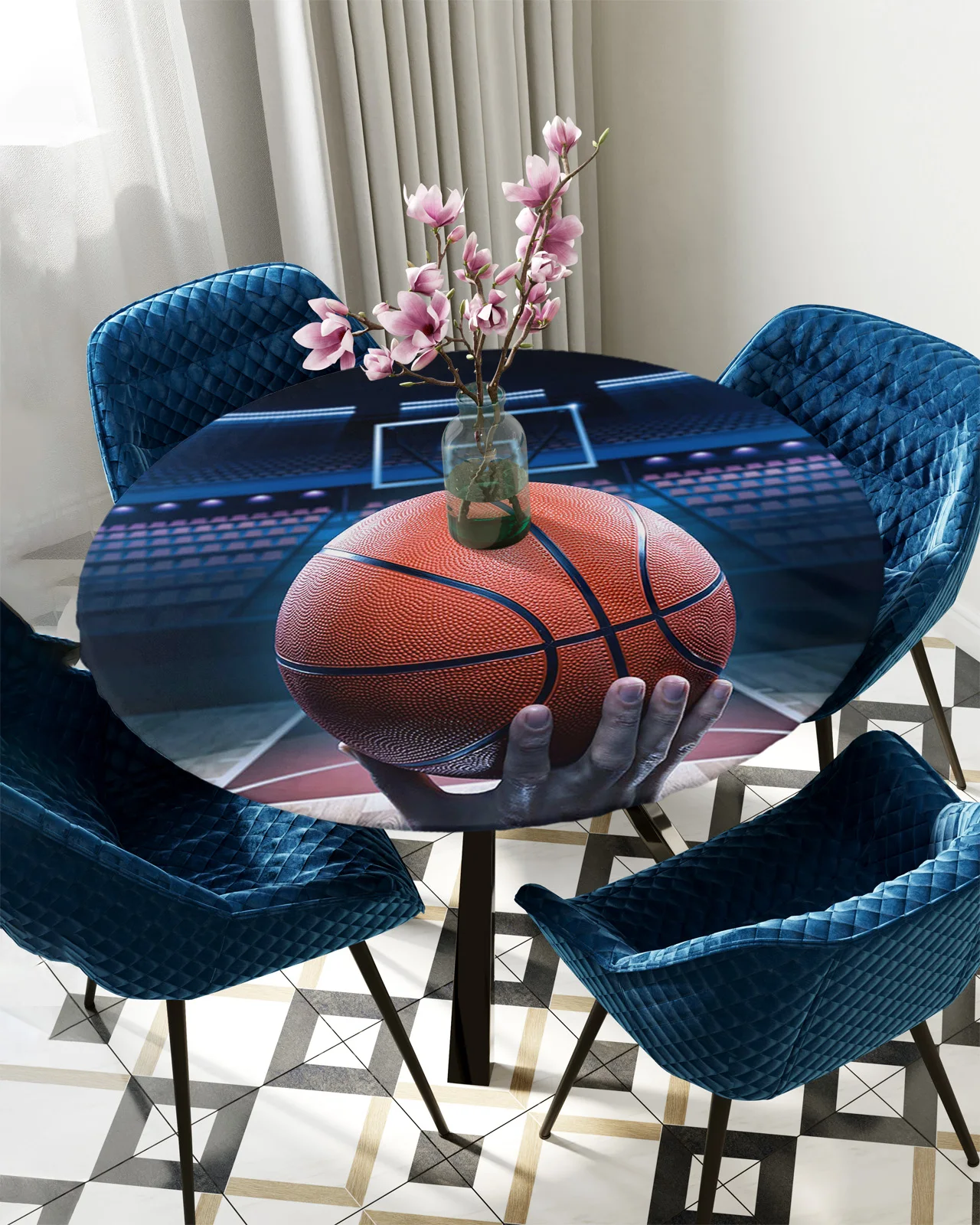 Waterproof Elastic Tablecloth For Kitchen Table Cloth Home Decoration