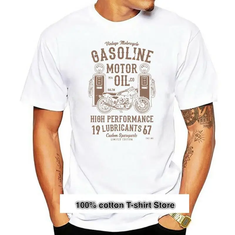 

Camiseta de gasolina y aceite para motorista, camisa Vintage para motocicleta, S-3XL de coche