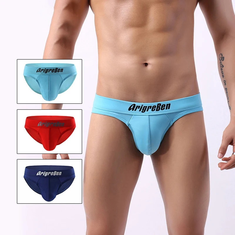 

Summer Men's Swimwear Briefs Sexy Quick Dry Swimming Trunks Beach Surf Triangle Swimsuit Male Drawstring Solid White Swim Briefs