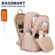 BAGSMART Women's Backpack Anti-theft Large Waterproof School Bags Travel Bussiness Laptop Backpacks with USB Charging Port