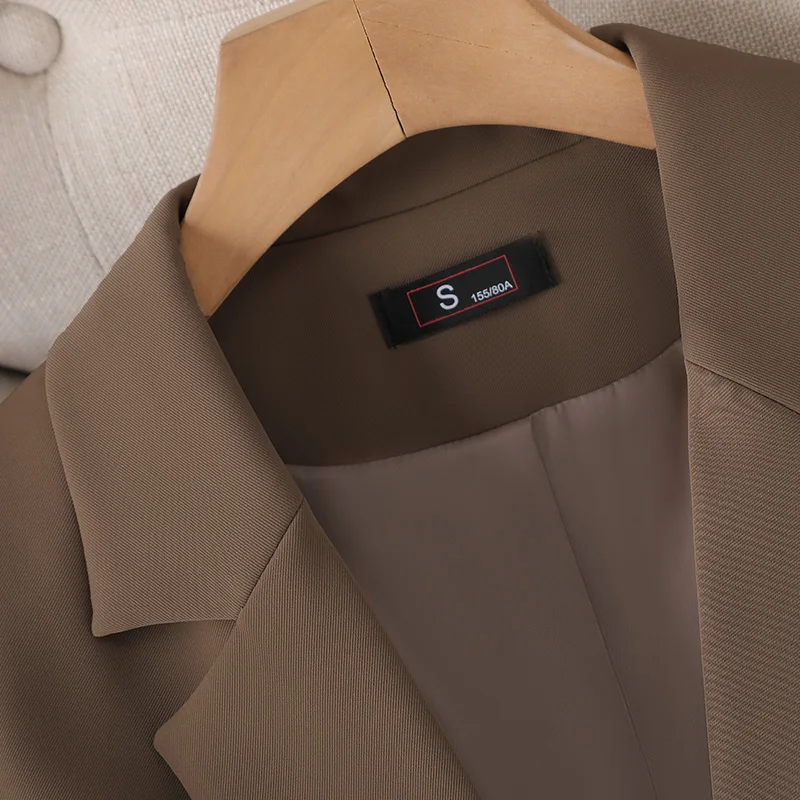 Korean Fashion Spring Notched Blazer Women Classic All Match Long Sleeve Blazers Office Lady Single Breasted Jackets New