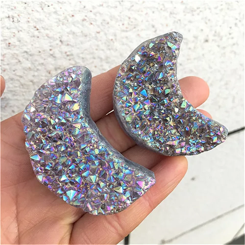

Natural quartz spiritual healing stones aura amethyst cluster moon for Christmas decoration 2023