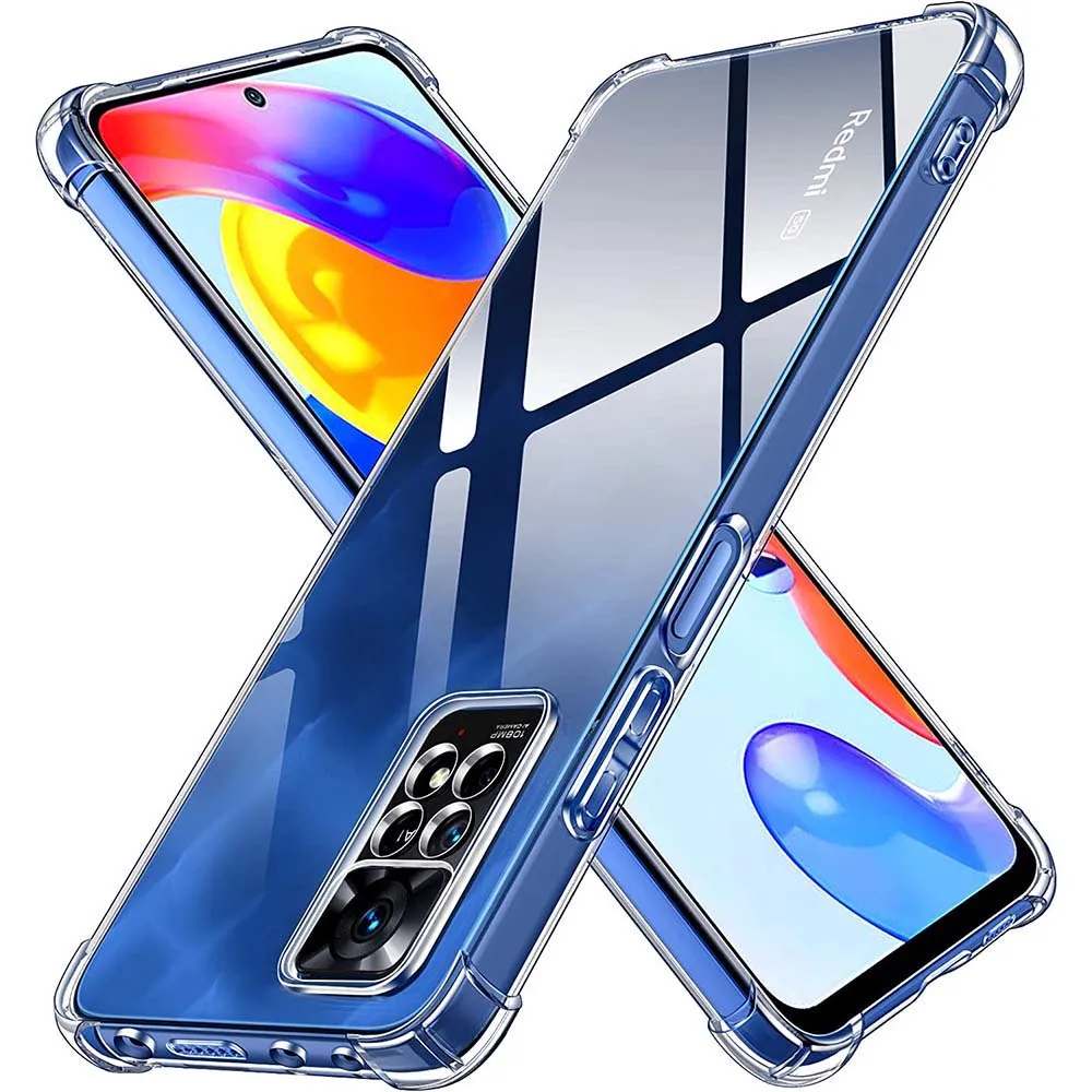 

Прозрачный чехол для Xiaomi Redmi Note 11 Pro 11S 10 Pro 10S 9 Pro 8 Pro, толстый противоударный мягкий силиконовый чехол для телефона Redmi Note 10
