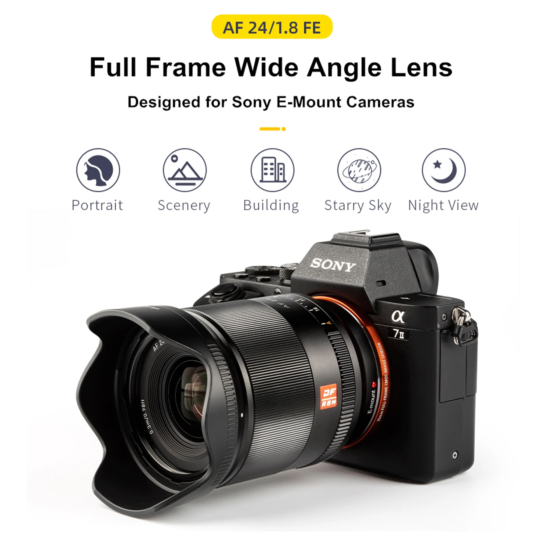 Фото Viltrox 85mm 1.8 24mm F1.8 для Sony Nikon объектив для камеры полнокадровый портретный объектив с автофокусом Sony E объектив a7c a7m4 fx3 z5 z6 zf z7 №4