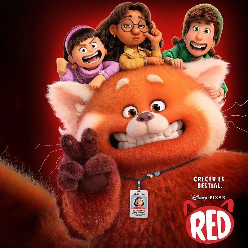 Волнующаяся Красная плюшевая кукла Disney Pixar Bear 40 см милая мультяшная Милая аниме