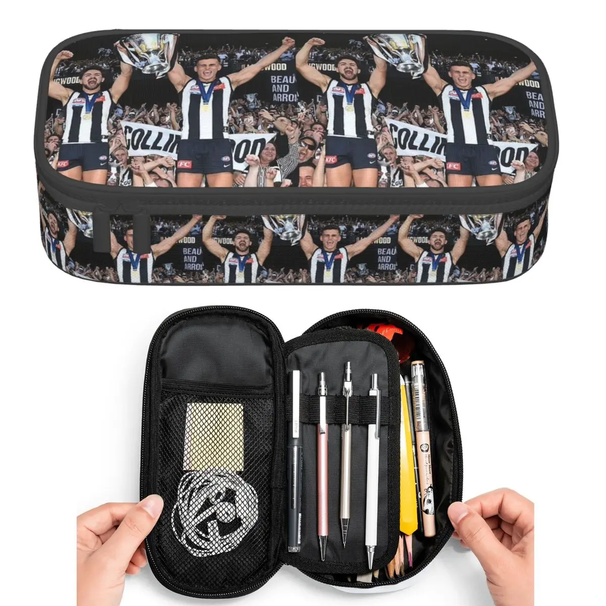 Фото Пеналы Daicos Brothers Premiership Trophy Collingwood для студентов, коробки для ручек, сумки для карандашей, пеналы-косметички, держатели для ручек №1