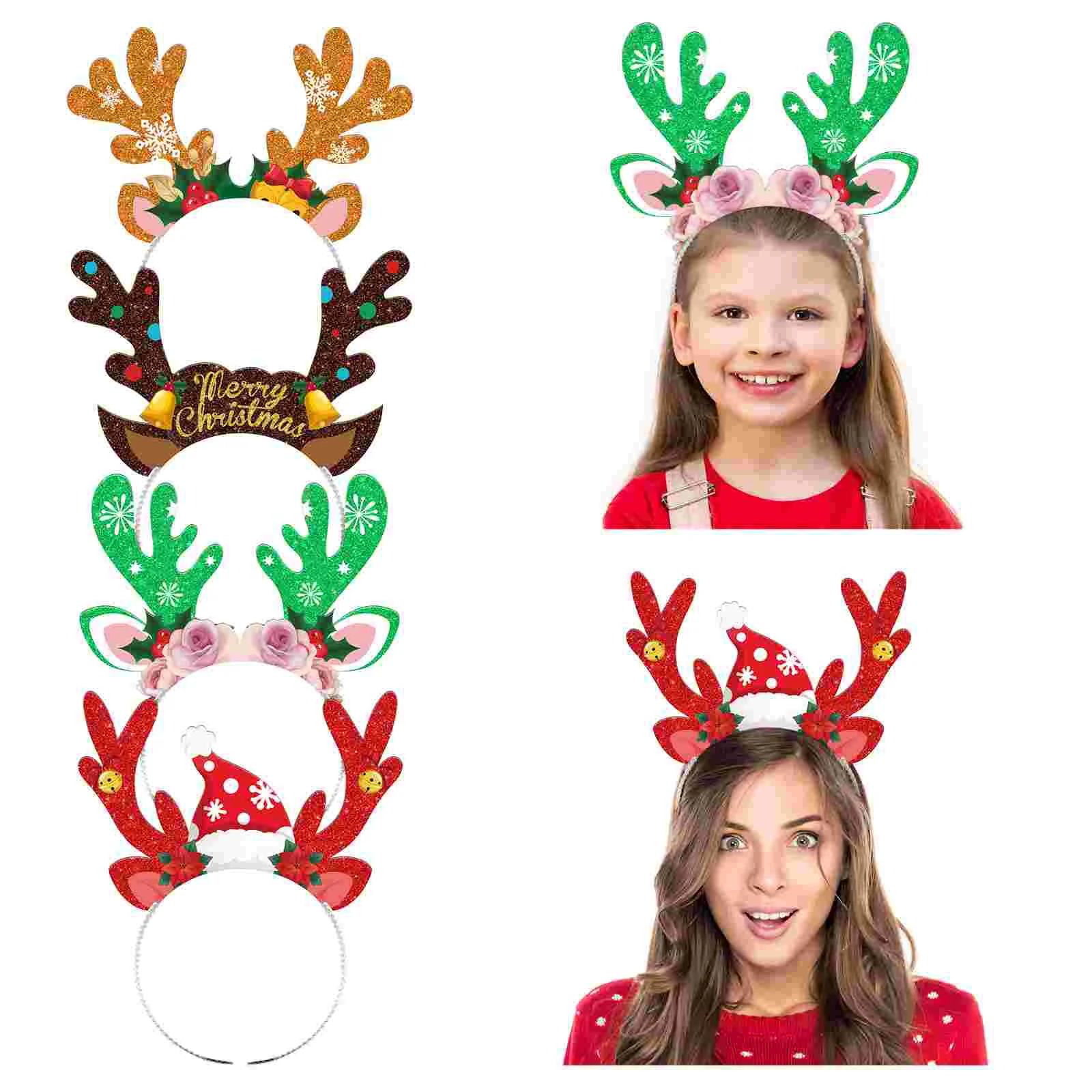 

Christmas Headband Reindeerantlers Kids Headbands Deer Antler Adult Hair Adults Accessories Party Headdress Hat Headwear
