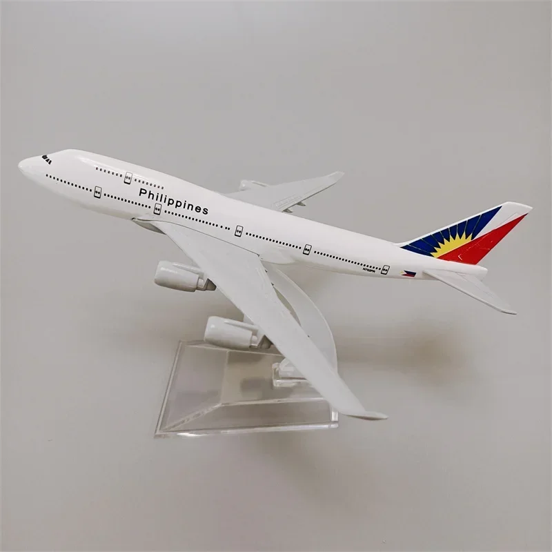 

Модель самолета из металлического сплава, авиамодель авиакомпании B747 из Филиппин, модель самолета Боинг 747 дыхательные пути, модель самолета, подарки, 16 см