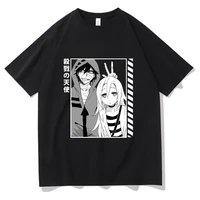 90s angels of death japan anime t shirt personality unisex manga isaac and rachel gardner foster print t shirts mens cotton tees