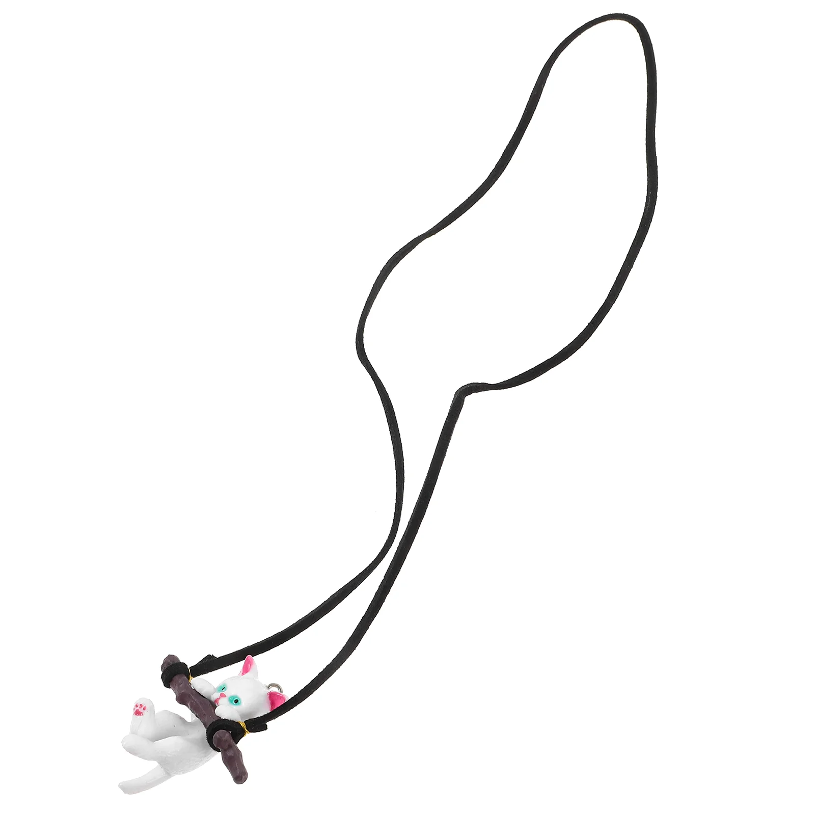 

Cat Car Hanging Ornament Resin Cat Figurine Car Rearview Mirror Hanging Cat Decor