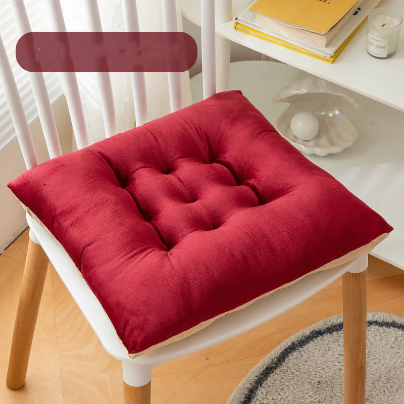 

Зимний утолщенный молочный бархат Нескользящая подушка для обеденного стула простой однотонный домашний декор сидячий коврик офисный ква...