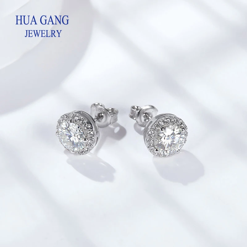 Серьги женские и мужские из серебра 925 пробы 1 карат