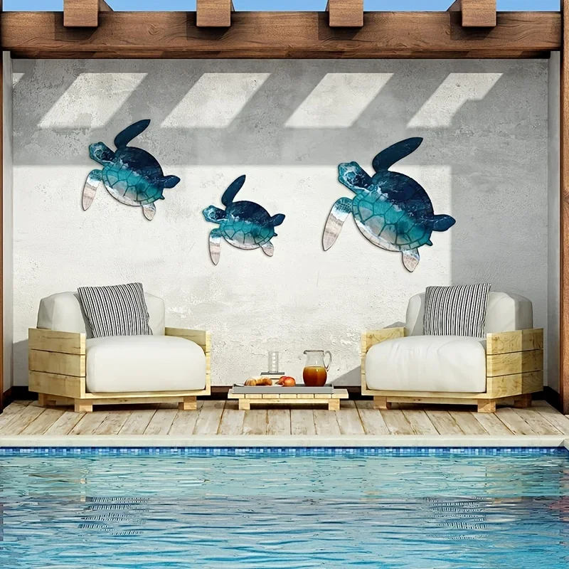 Серия HelloYoung металлические настенные акценты на тему океана художественный