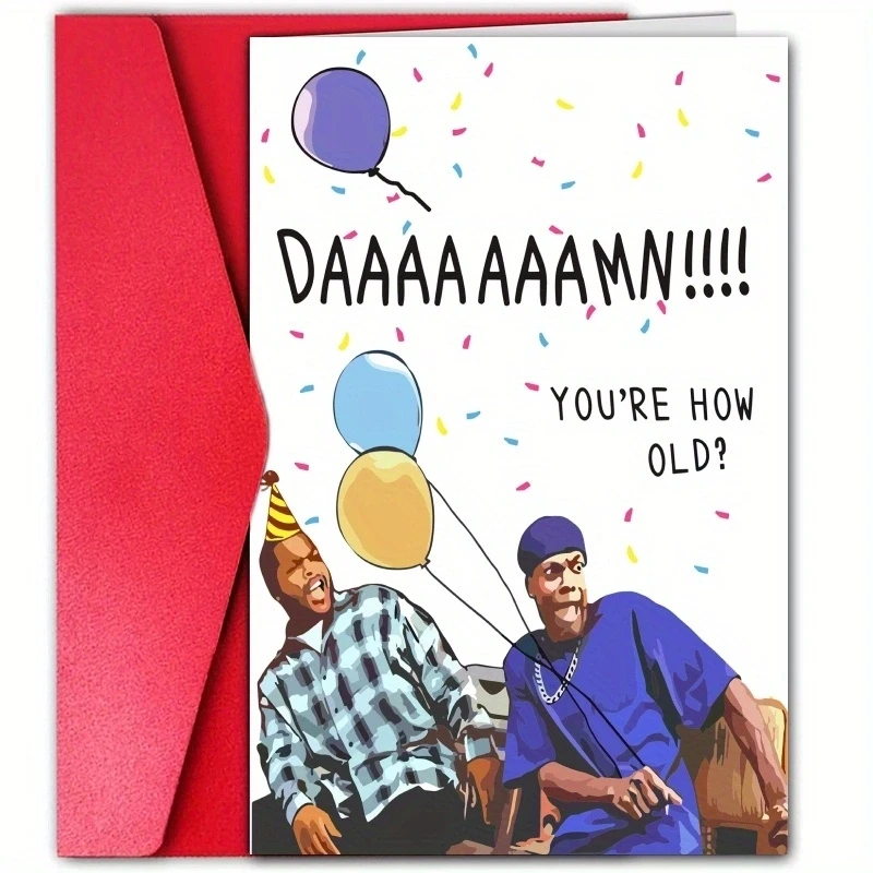 

Открытка на день рождения с шарами и шляпами