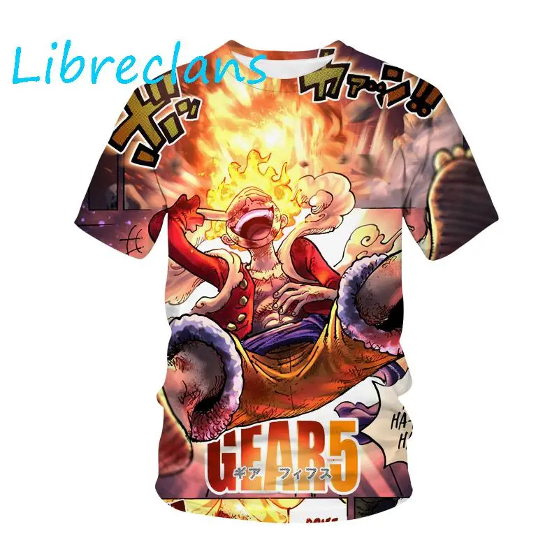 

New One Piece 3D Print T-Shirts Anime Luffy Gear 5 Streetwear Men Women Fashion Oversized O-Neck T Shirt Harajuku Kids Tees Tops