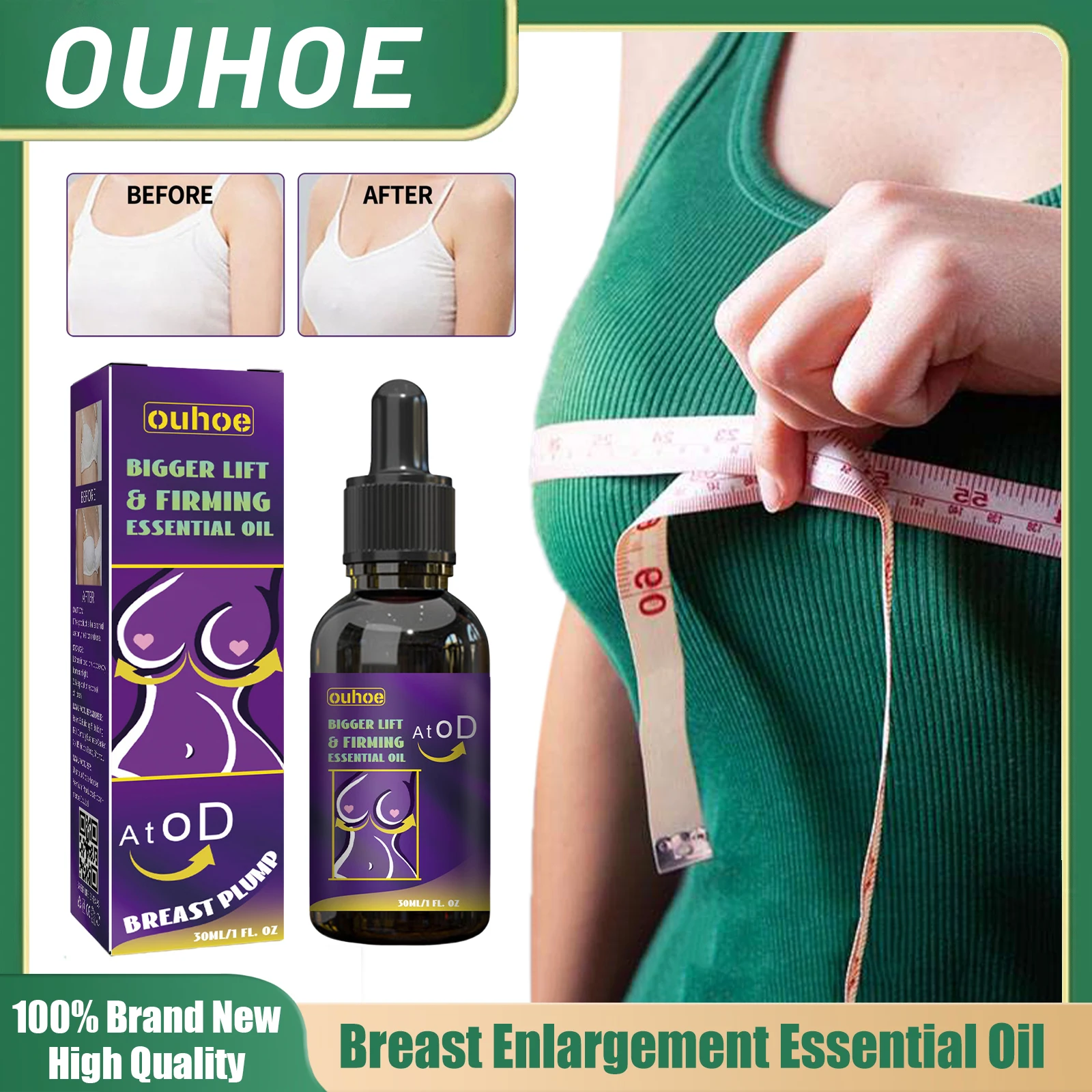 

Breast Beauty Essential Oil Lifting Firming Massage Breast Enlargement Promotion Plump Up Growth Mild Moisturizing Care Serum