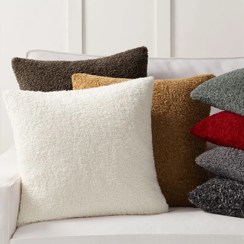 

Plush Cushion Cover Cozy Faux Fur Teddy Pillow Cover For Sofa Living Room 18x18 Decorative Pillows Nordic Home Decor Pillowcase
