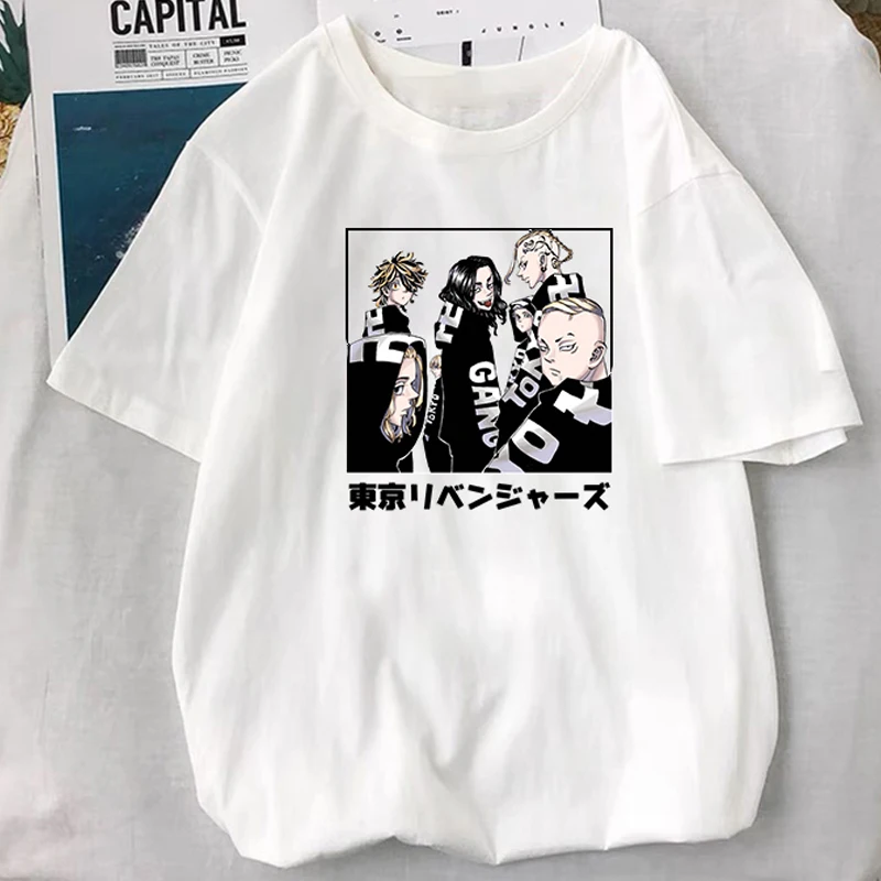 

Japanese Anime Tokyo Revengers T-Shirt Hip-hop Tops Comfortable Ropa Hombre Camisetas Hot Manga Print Tops Women Men