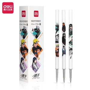 Deli 0.5mm Black Ink Anime Gel Pen Refill Suitable For Gel Pen Refill Replacement School Supplies Office Pen Stationery