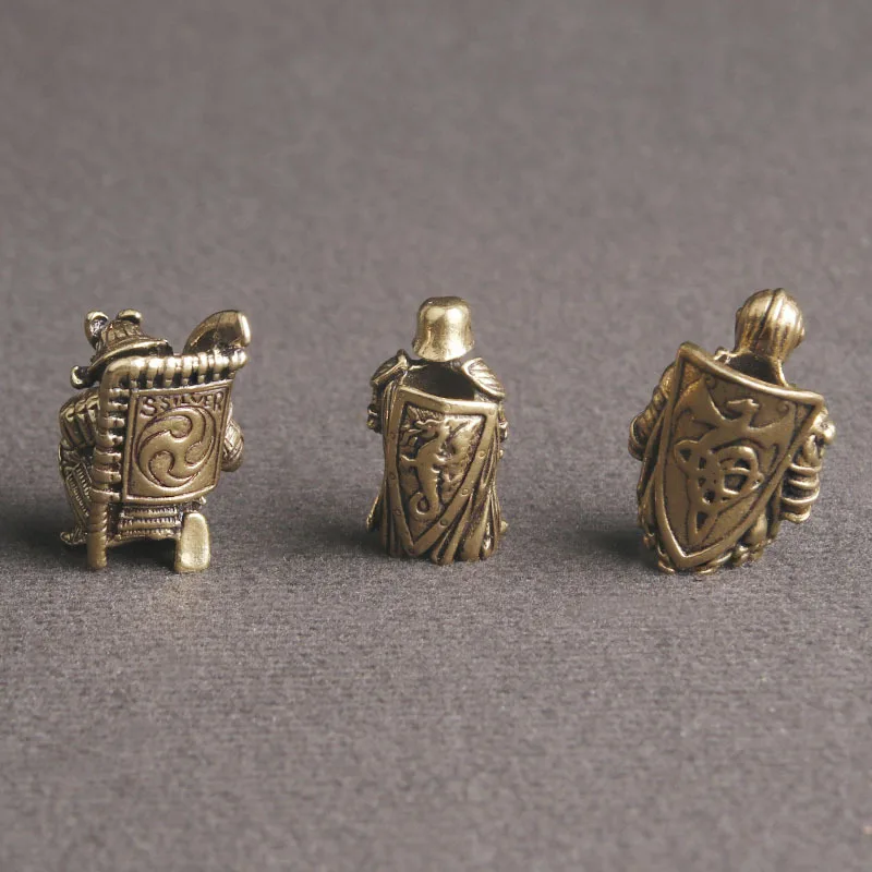 Фигурки самурайского рыцаря из чистой латуни веревка для ключей кулон