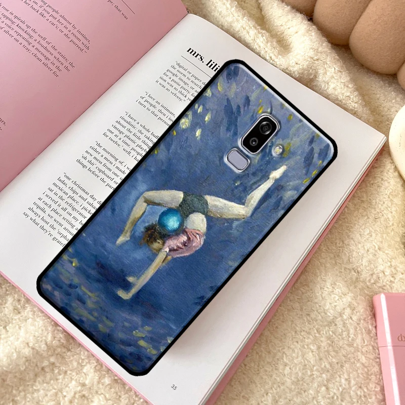 Гимнастический масляный рисунок чехол для телефона Samsung Galaxy J6 J4 Plus A6 A7 A8 A9 J8 2018 A3 A5