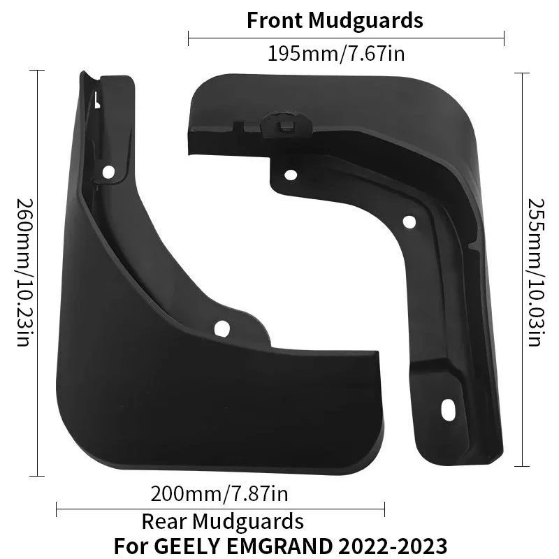 Брызговики передние и задние для Geely Emgrand SS11 GS GF 2022 2023