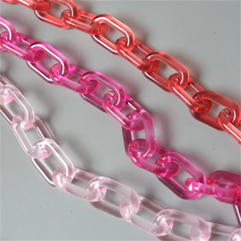 Цепочка-клатч из акриловой смолы модный аксессуар сделай сам со съемной ручкой