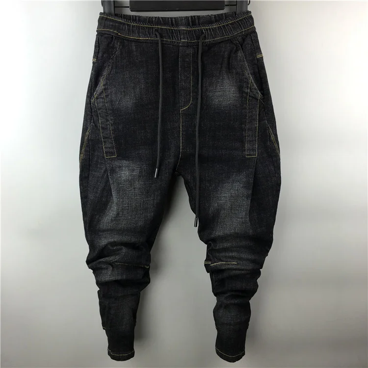 

Повседневные мужские джинсовые шаровары-карго Owen Seak, уличная одежда в стиле хип-хоп, мужские джинсовые тренировочные брюки большого размера на весну и осень