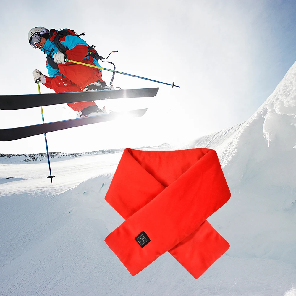 

Winter Scarf USB Electric Heating 3 Modes Unisex Warmer Ski Scarves Outdoor Neck Warmer Outdoor Camping Supplies
