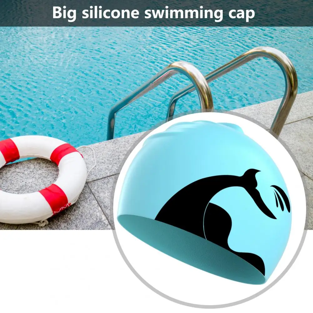 

Swim Pool Hat Large Size Unisex Swimming Hat Comfortable Touch Feeling Silicone Material Swimming Hat Hair Protection