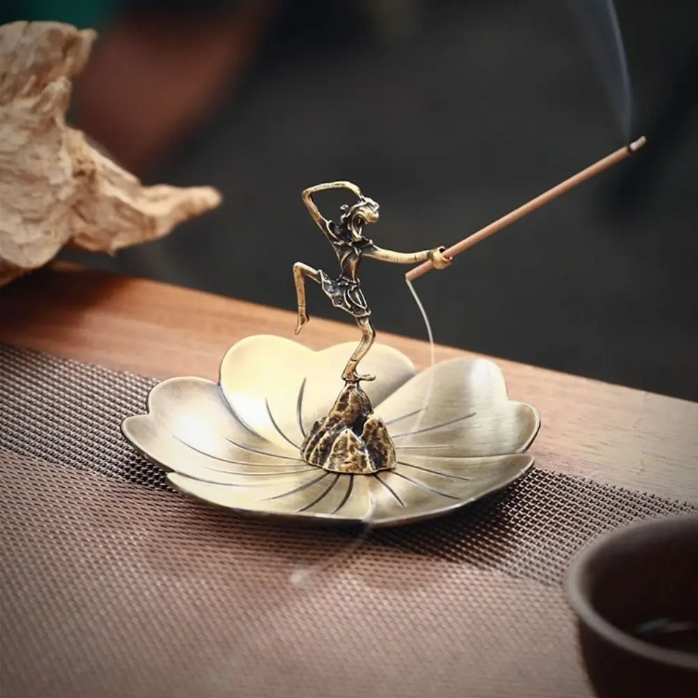 

Metal Creative Mini Incense Seat Incense Stick Holder Sage Incense Rack Sandalwood Base Mini Living Room Home Decoration
