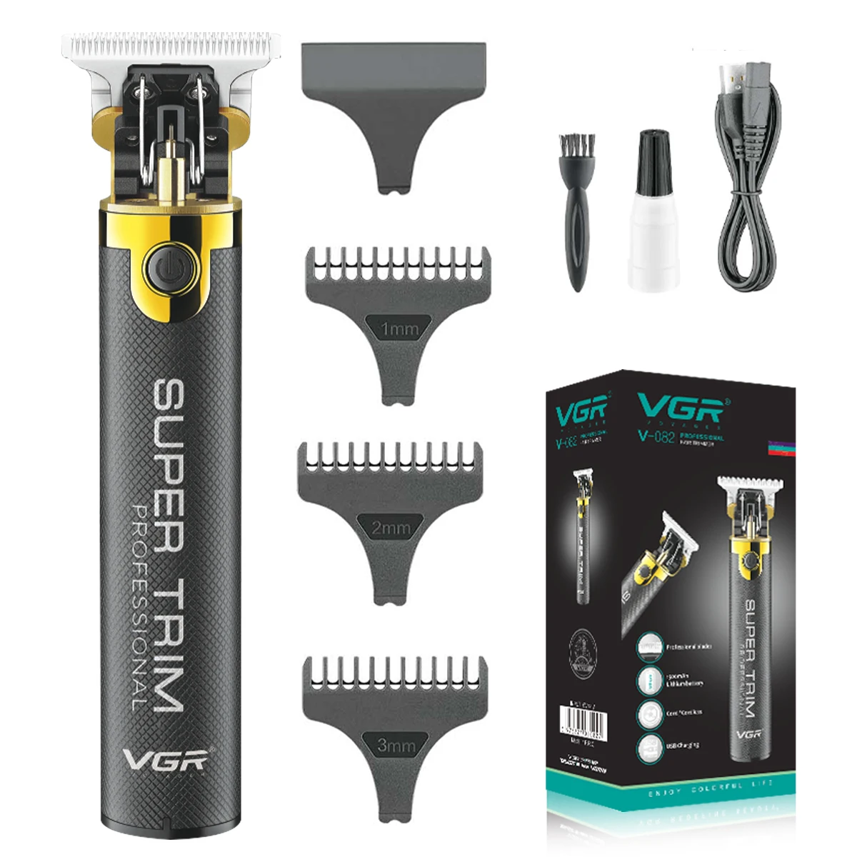 

VGR Hair Cutting Machine T9 Electric Hair Clipper Men Professional Hair Trimmer Haircut Machine Bald Barber Rechargeable V-082