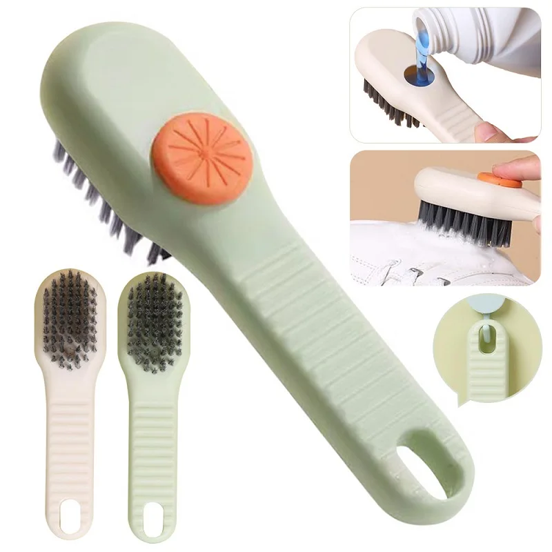 

Щеточка для одежды с мягкой щетиной, многофункциональный диспенсер для одежды, обуви, жидкого мыла, автоматический дозатор