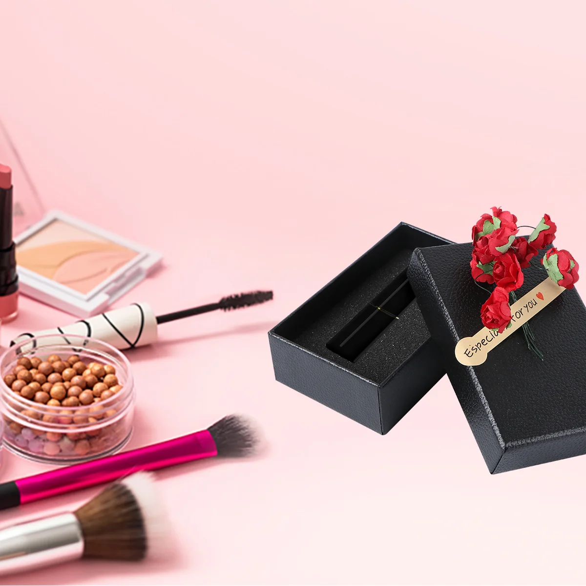 

10pcs Lipstick Wrapping Case Delicate Gift Container Holiday Gift Holder Black