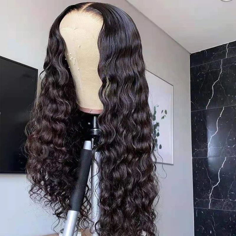 

Cosplay 26inch Long Kinky Curly Lace Front Wig For Women Babyhair Daily Use With Baby Hair Natural Black Glueless Wig