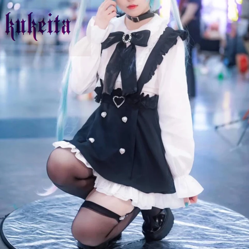 Японские кавайные женские рубашки в стиле Харадзюку милые блузки с воротником