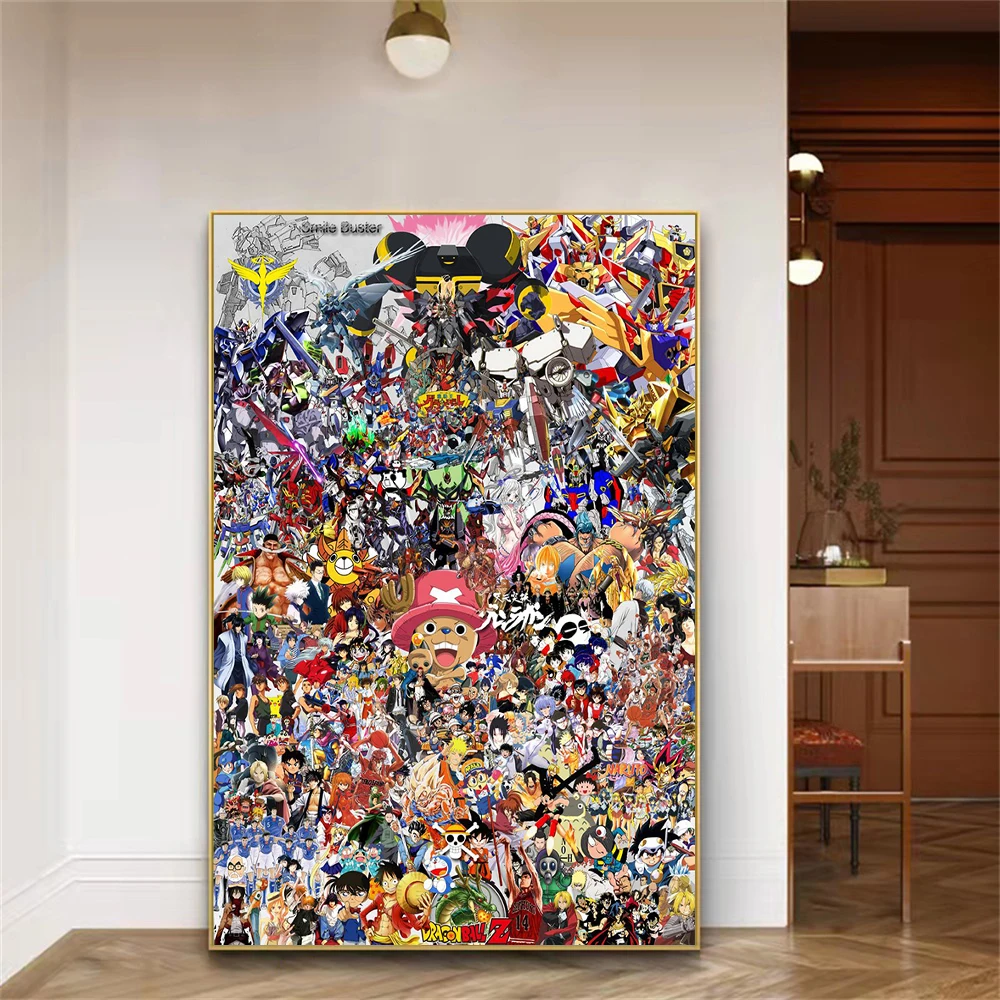 

Popular Anime ONE PIECE Dragon Ball NARUTO Manga Wall Stickers Anime Wallpaper Print Anime Stickers Teen Room Decoration