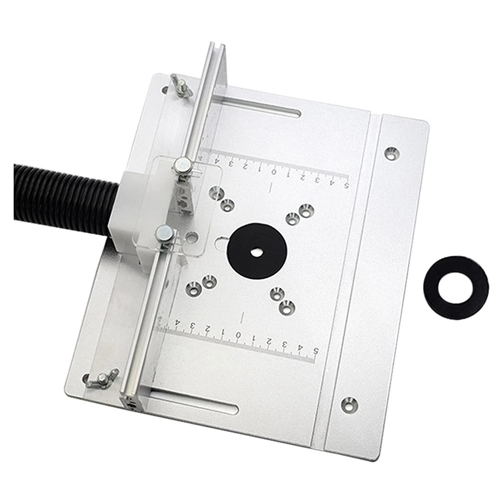 

Aluminium Router Table Insert Plate Table Insert Plate Router Trimmer Woodworking Wood Router Insert Plate Tool Silver