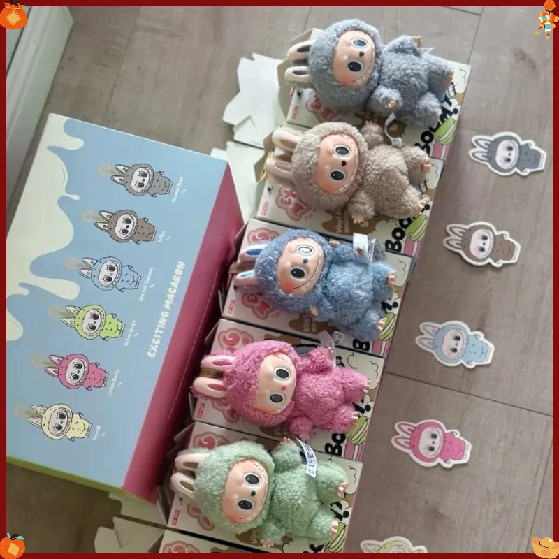 Фото Коллекционная виниловая плюшевая кукла POP MART LABUBU V1 The Monsters Exciting Macaron: милая пастельная арт-игрушка, подарок на день рождения/Рождество №1