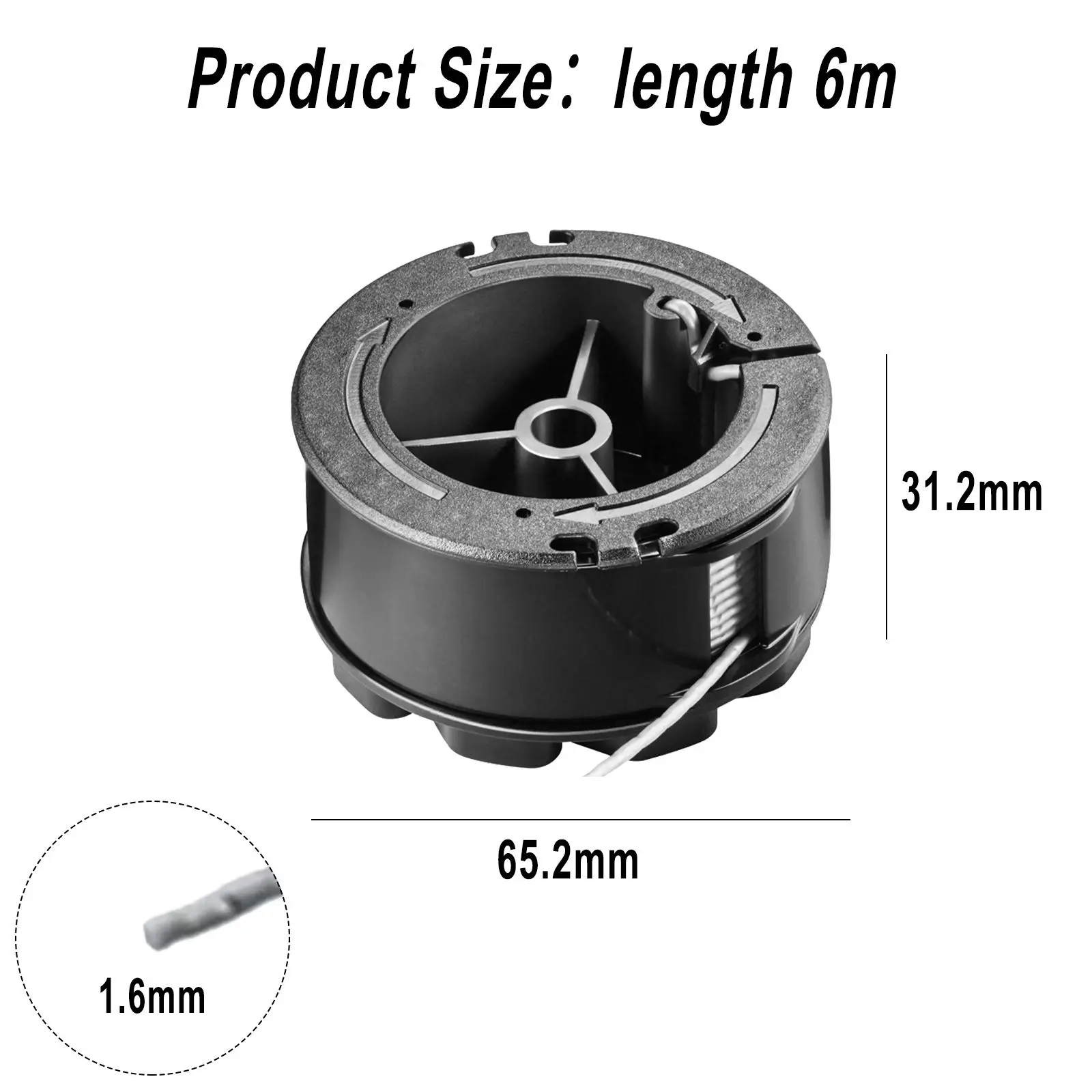 

3Pcs For Bosch Line Spool For UniversalGrassCut Grass Trimmer 6.1m Spool With 1.65mm Cord ‎garden Tool Replacement ‎F016800570