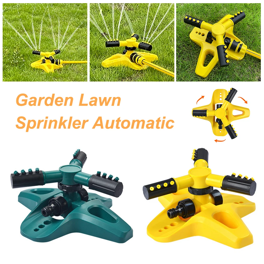 

Garden Lawn Sprinkler 360Degree Automatic Rotating Yard Garden Large Area Coverage For Grass Lawn Yard Garden Irrigation Sprayer
