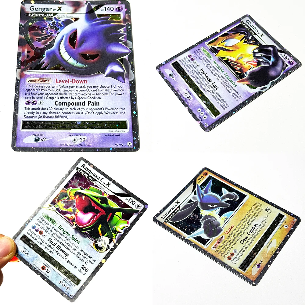 Коллекционные карты PKM Foil Proxy PTCG DIY Blastoise # 2 Чармандера # 101 Генгарв LV.X, Гиратинау LV.X, ЛукариоРайкуаза C LV.X, Регигигас LV.X (art.: 3920da039bf28) - 3920da039bf28