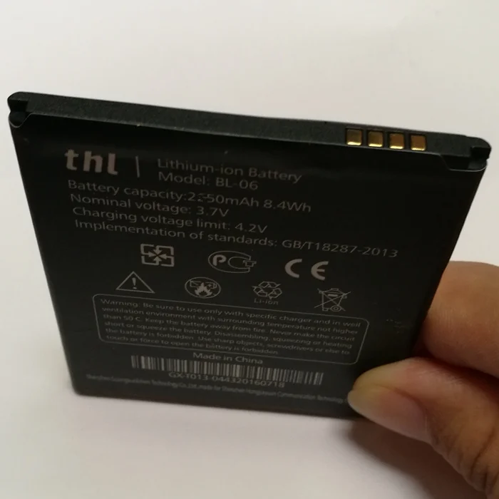 

BL-06 T6S Original Mobile Phone Battery BL06 BL 06 For THL T6 Pro T6C Replacement Batteries High Capacity 2250mAh Free Shipping