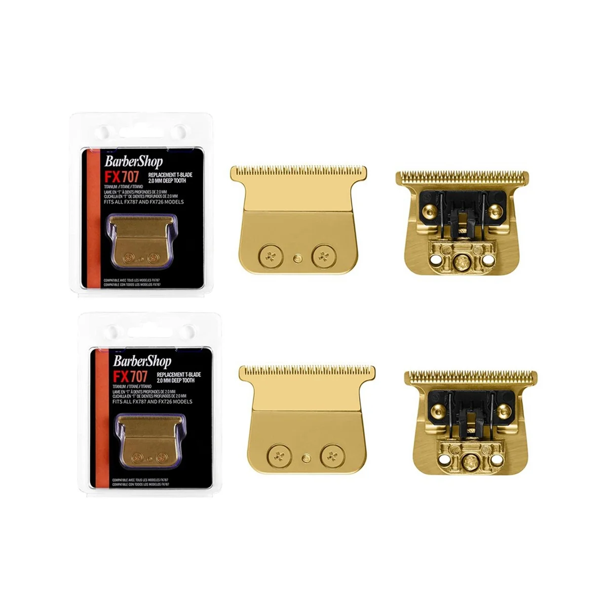 

For Blade FX787 & FX726 Trimmers FX707 Cutter Head Barber Hair Cutting Machine Knife Head Blades Gold