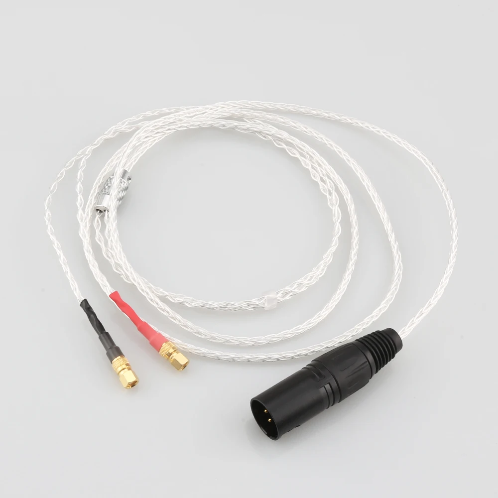 

7N OFC 8-жильный кабель для наушников, замена для наушников HIFIMAN He-5 He-6 He-400 He-500 He560, 4-контактный XLR сбалансированный штекер