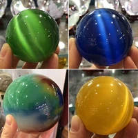 creative transparent colorful cats eye crystal ball decoration living room office desktop accessories decoration feng shui ball